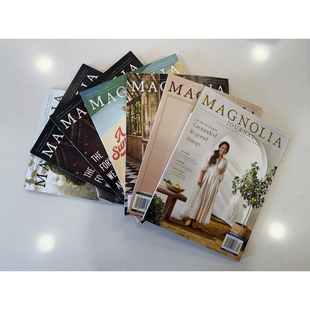Magnolia Journal Magazine Issues 19, 21-25 Illustrated Home & Garden 2021-2022